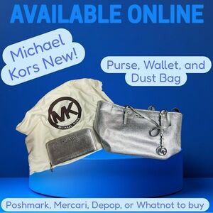 Authentic Michael Kors purse with wallet